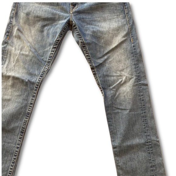 True Religion Ricky Men's Denim Jeans 33 Medium Wash Front Fade EUC - Picture 8 of 12